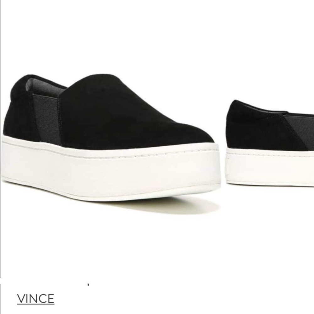Vince Warren Deep Navy & Black Women’s Black Slip-On Platform Sneakers Size 13 - Picture 4 of 13